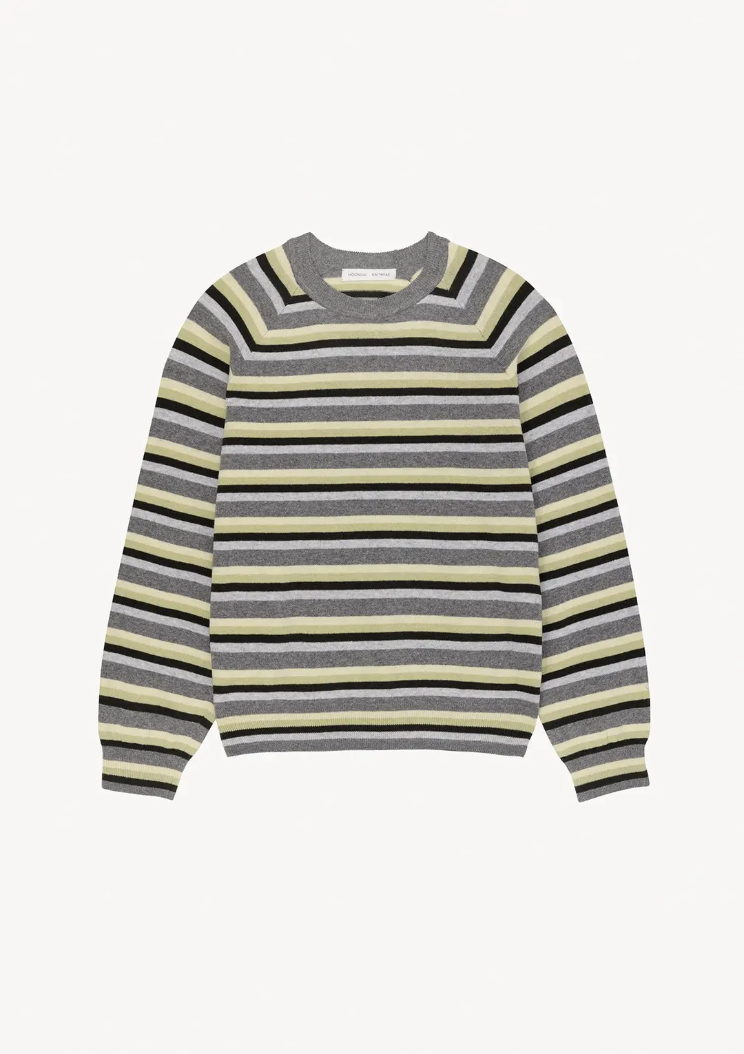 Summer Stripe Ted Raglan Knit in Gray
