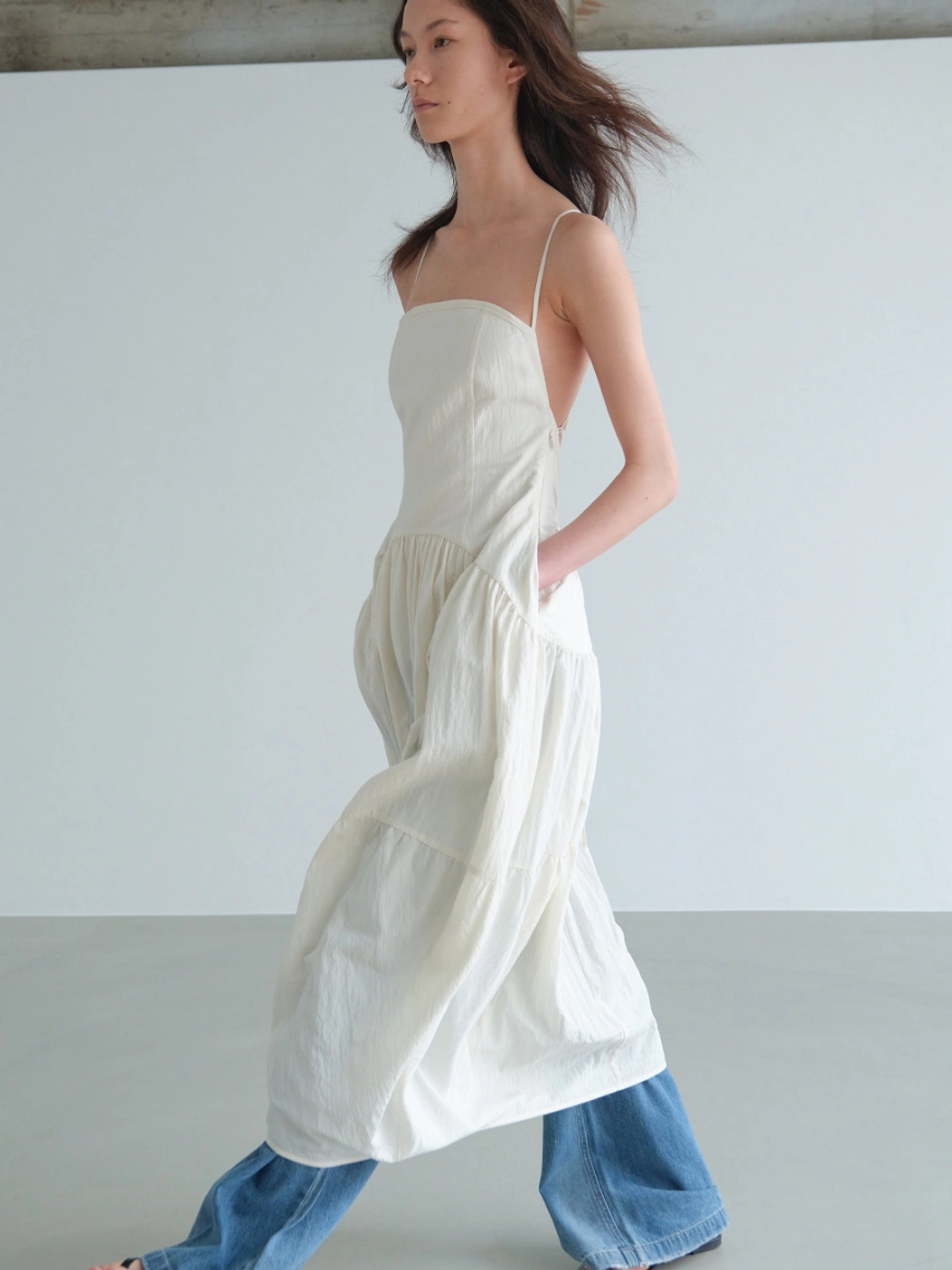 로우클래식 [6/2 예약배송] Back String Gather Dress_Ivory 상품 이미지 2
