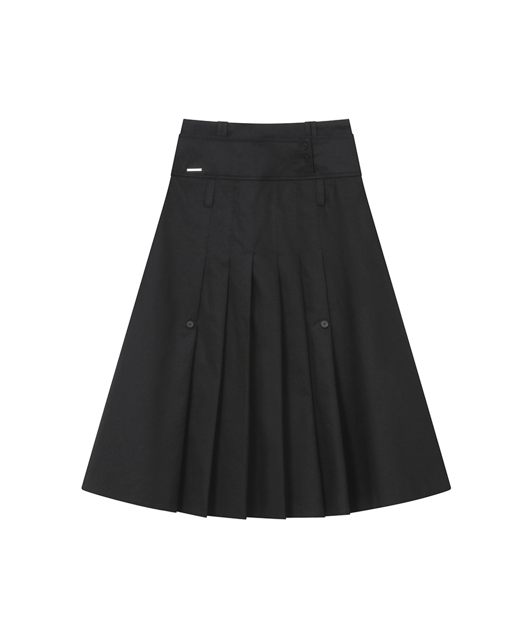 미세키서울 Layered pleats maxi skirt BLACK 상품 이미지 1