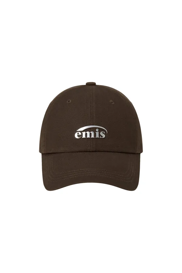 METAL LOGO BALL CAP-BROWN