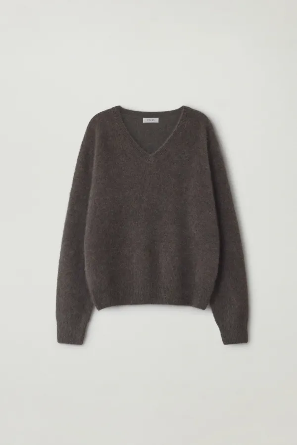 Fox v-neck sweater (Mocha brown)