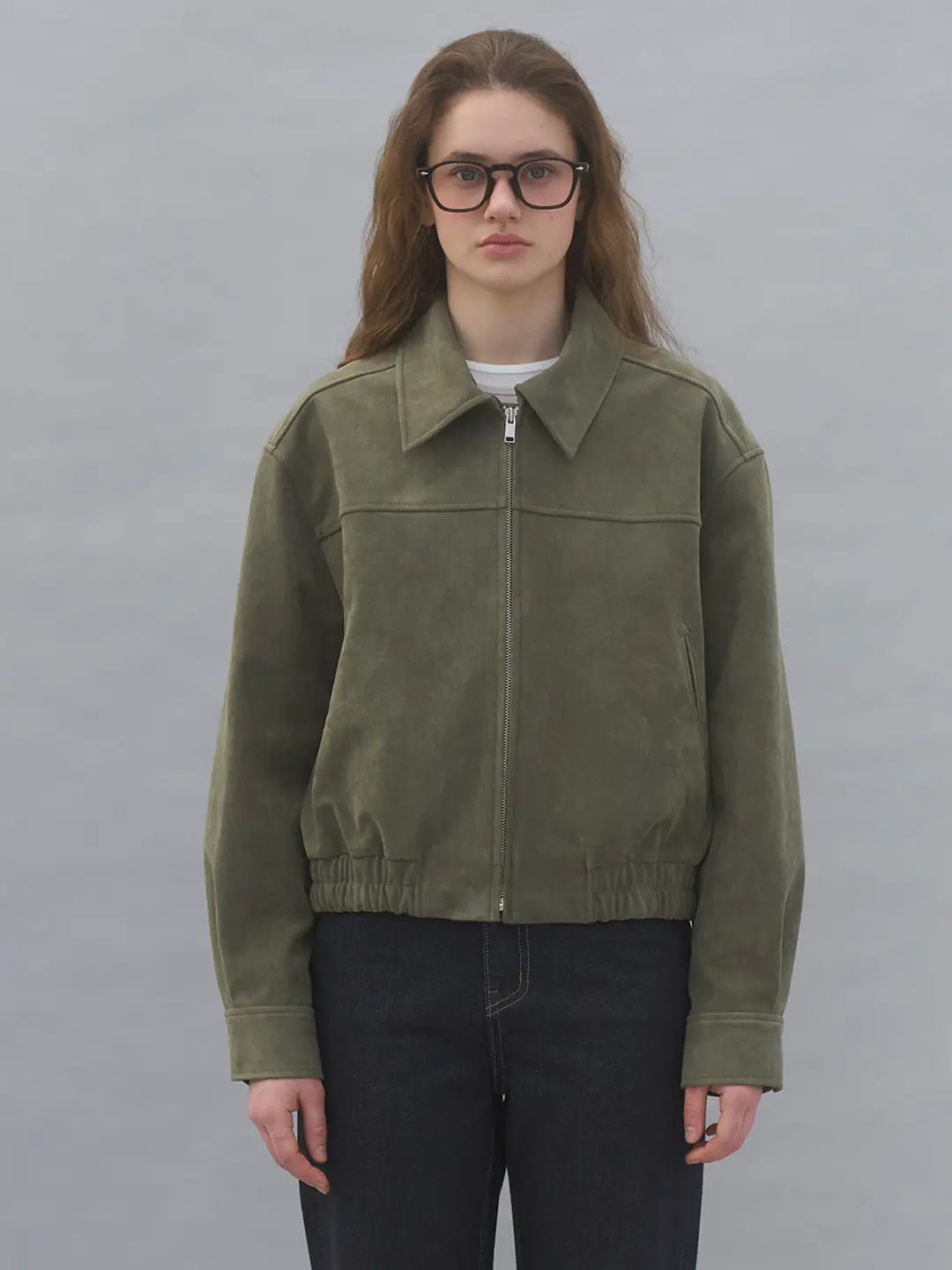 쏘이르 CLASSIC SUEDE JUMPER - KHAKI 상품 이미지 2