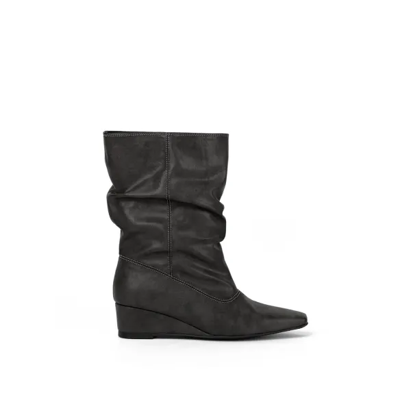 [10/28 예약배송] LIVRE WEDGE BOOTS / CHARCOAL