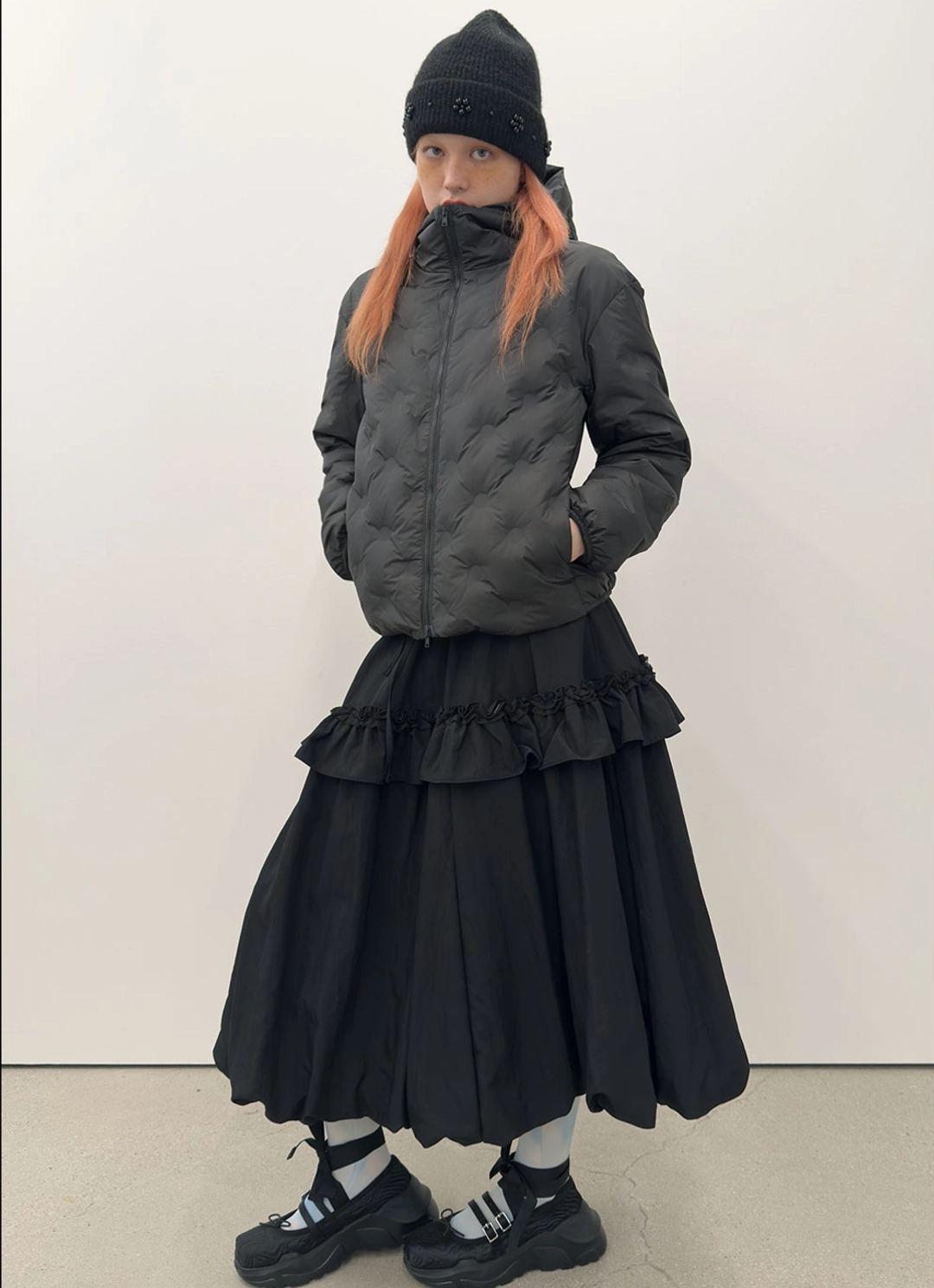 타입서비스 [2차] Bonded Dot Down Jacket [Black] 상품 이미지 3