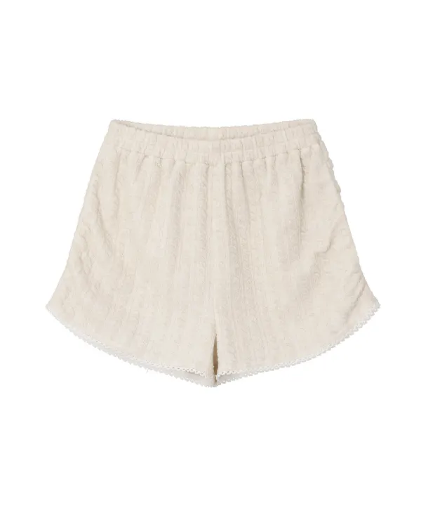 Doze Knit Shorts-Cream