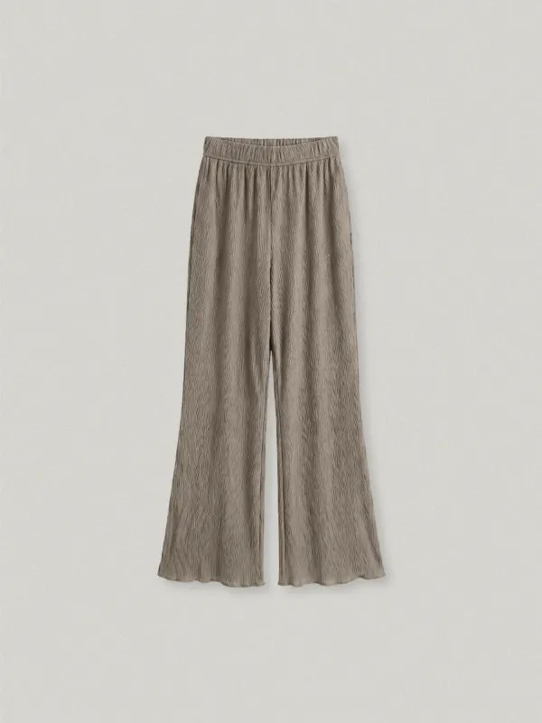 GRACENE PLEATS BOOTSCUT PANTS - TAUPE그라센 플리츠 부츠컷 팬츠