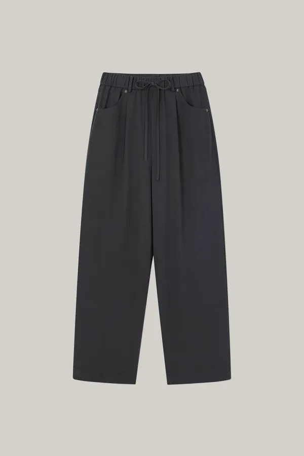 Detailed Banding Trousers (dusk charcoal)