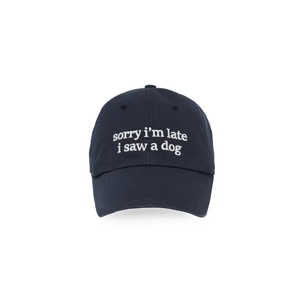 Embroidered Lettering Ball Cap (ocean navy)