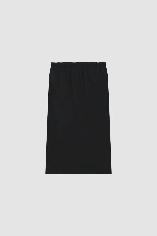 Wool Banding Skirt_Black