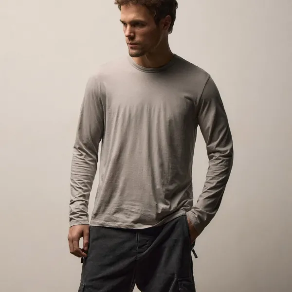 Luxe Lotus Jersey Long Sleeve - Fog