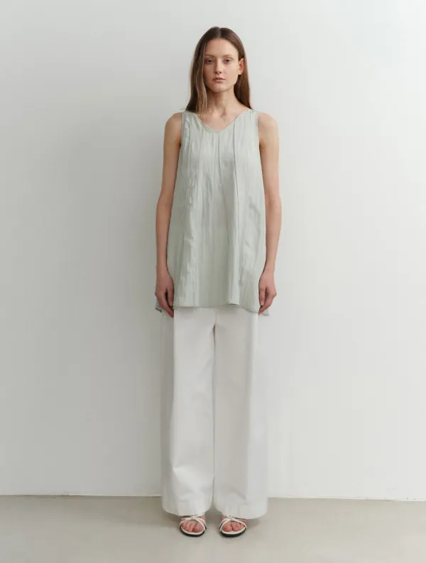 Lily Paneled Blouse (Mint)