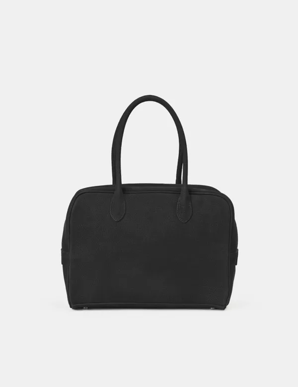 Nubuck Medium City Bag (Black)