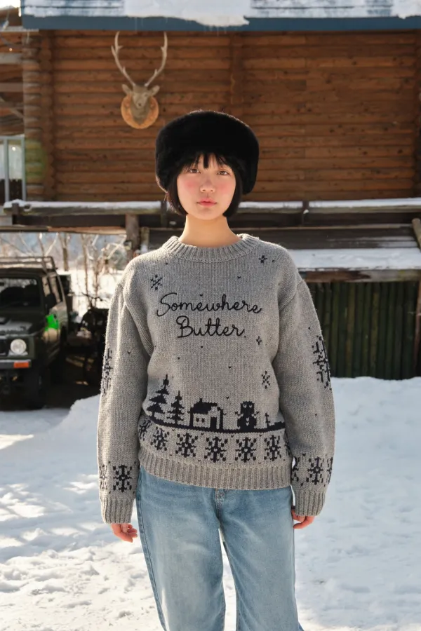 Some Town Wool Sweater - Grey