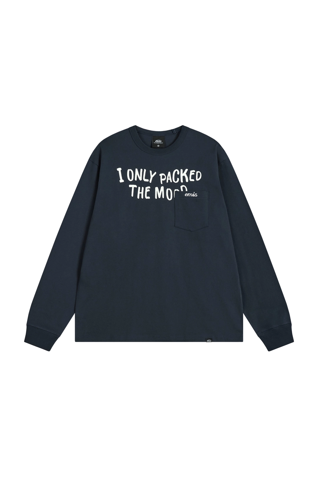 이미스 POCKET LONG SLEEVE T-SHIRT-NAVY 상품 이미지 1