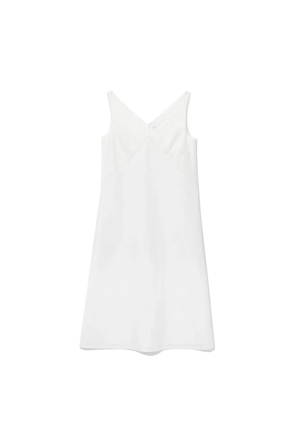 LONG SCALLOPED DRESS [WHITE]