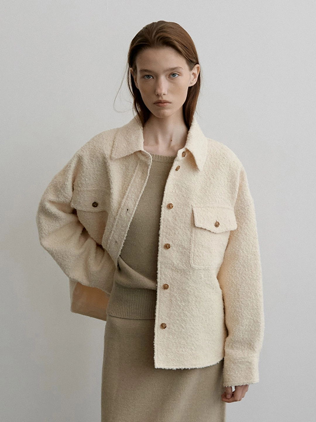 오떼뜨 WOOL BOUCLE SHIRTS-JK_CREAM 상품 이미지 2
