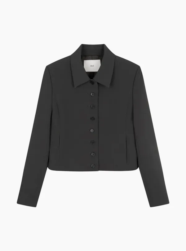 FLARED MINI JACKET (GRAY)
