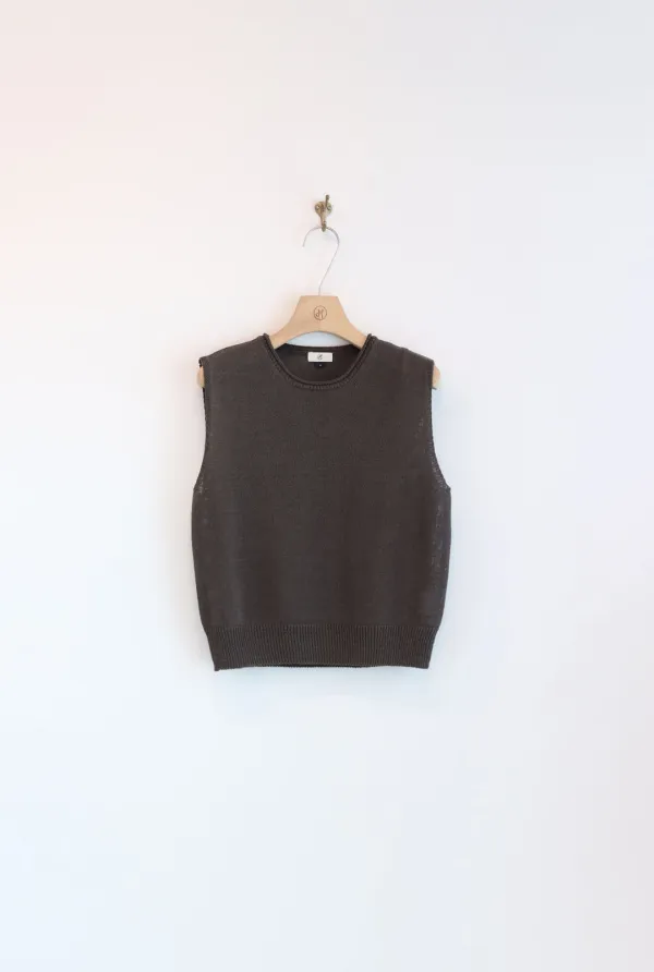 ROOM KNIT TOP ( CHOCO )