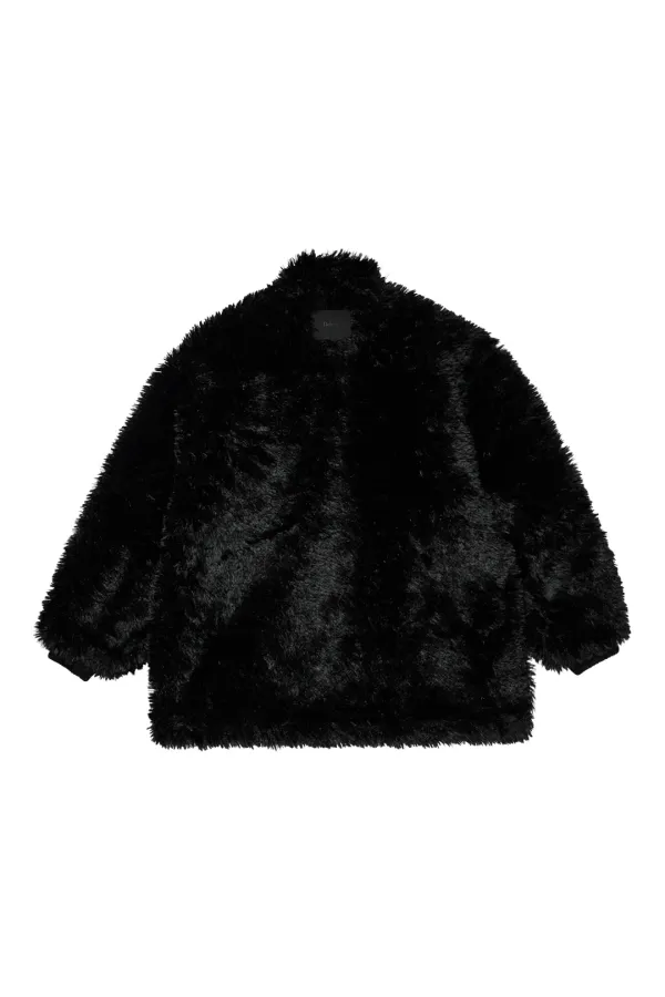 BIZZO POINT FAUX FUR JUMPER IN BLACK