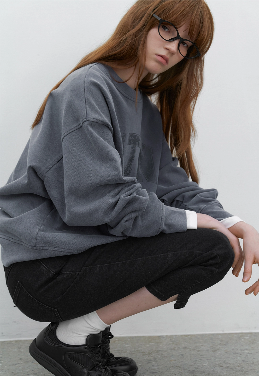 아뜰리에 나인 (T-7160)ATN PIGMENT WASHING SWEAT SHIRT 상품 이미지 2