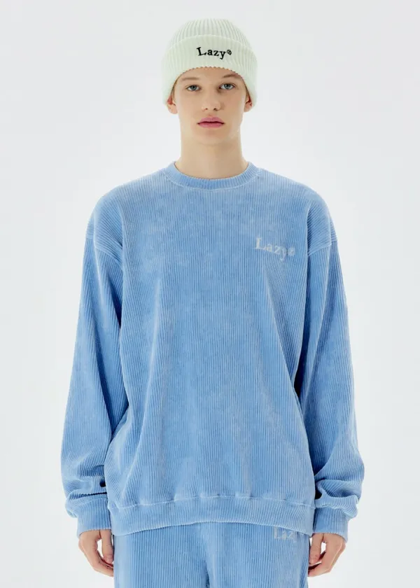 Corduroy Sweatshirt - Sky