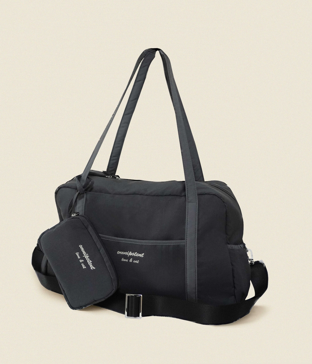 옴니포턴트 Love& cat duffel bag + Pouch _Charcoal 상품 이미지 1
