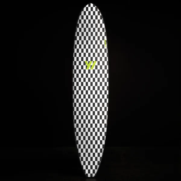 Y/OSEMITE  Checkered Longboard 7Ft 10In - Black/White