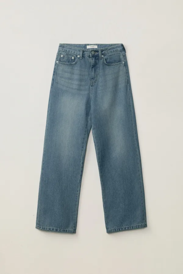 CORA WASHED DENIM PANTS_DENIM