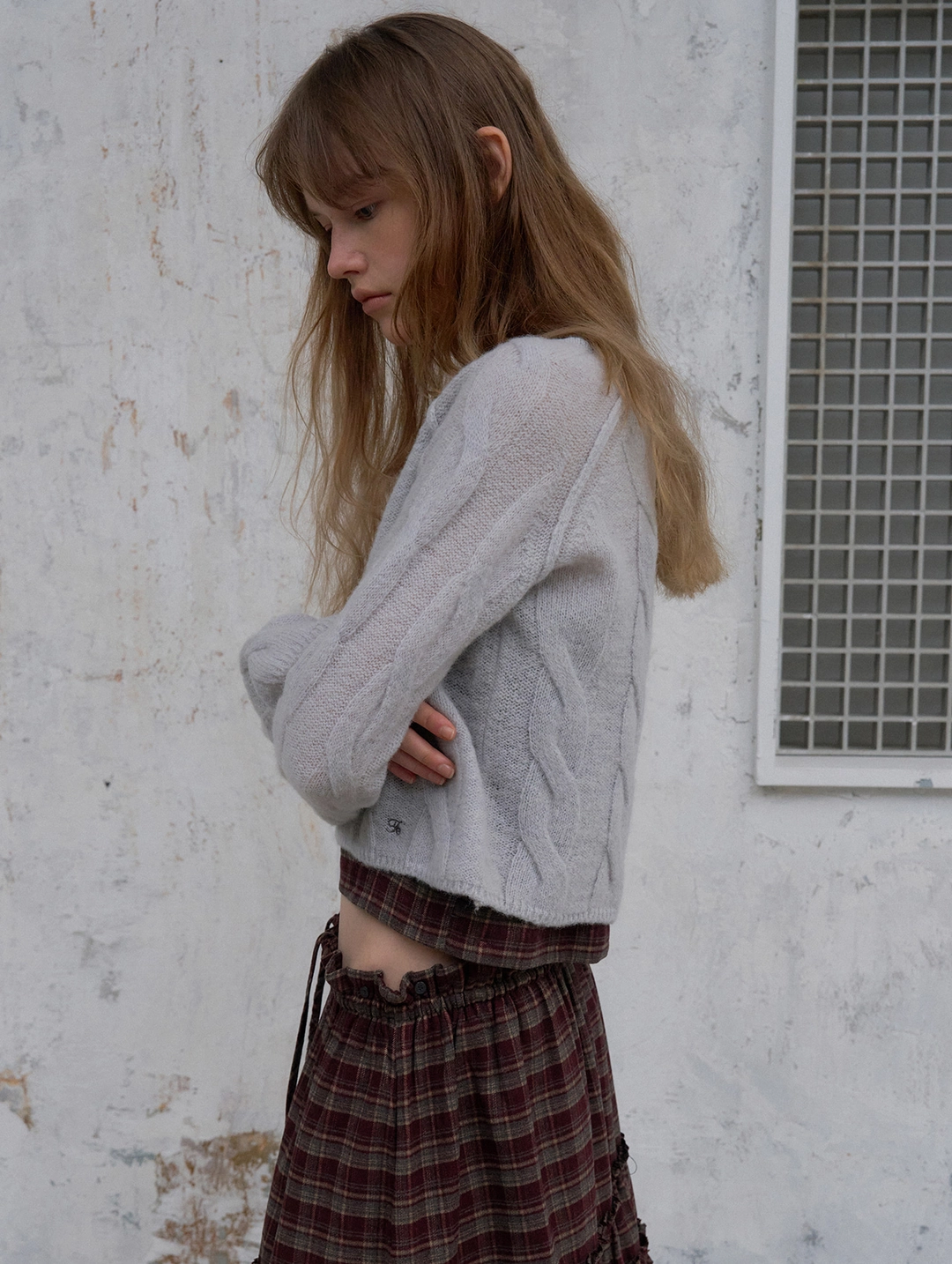 포에토 Apple kid mohair twist knit - snow blue 상품 이미지 2