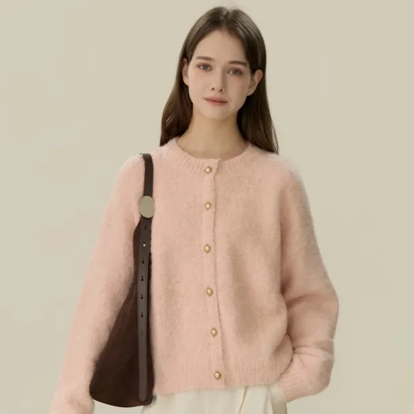 Boucle Knit Cardigan_2Color