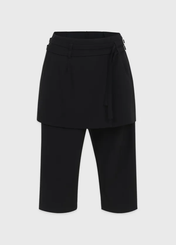  [25-36]  Justin Capri Skirt Pants  저스틴 카프리 스커트 팬츠 (봄-여름-격식룩-클래식-데일리룩-출근룩-유니크-캐주얼-스커트팬츠-카프리팬츠-레이어드-체형커버-자체제작) 