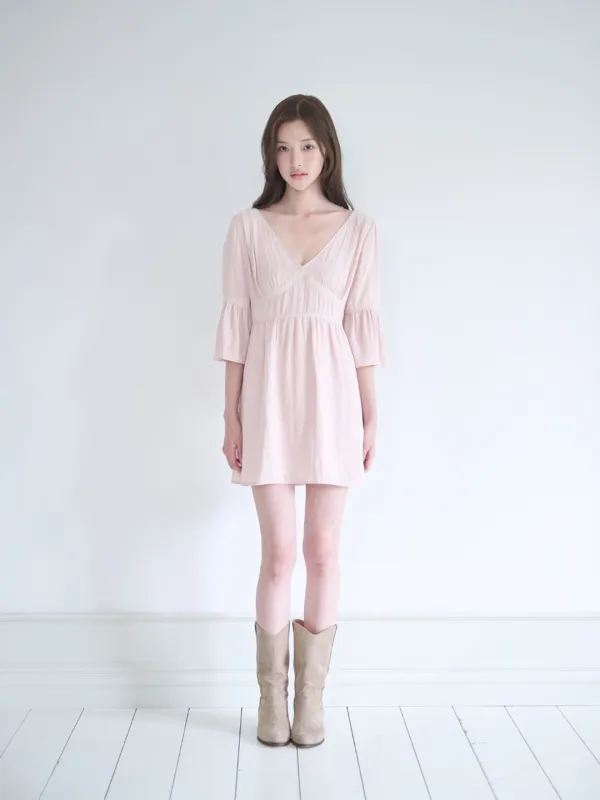 Lace boho dress (Pink)