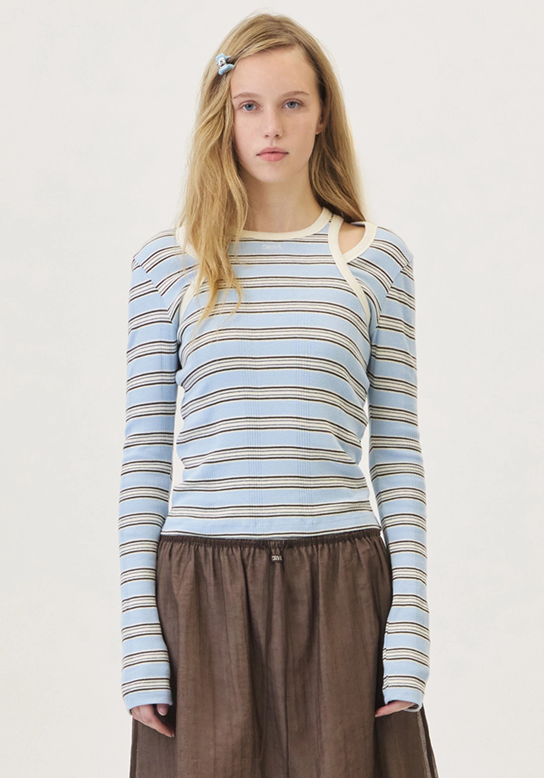 그로브 NANCY STRIPE L/S T-SHIRT 상품 이미지 2