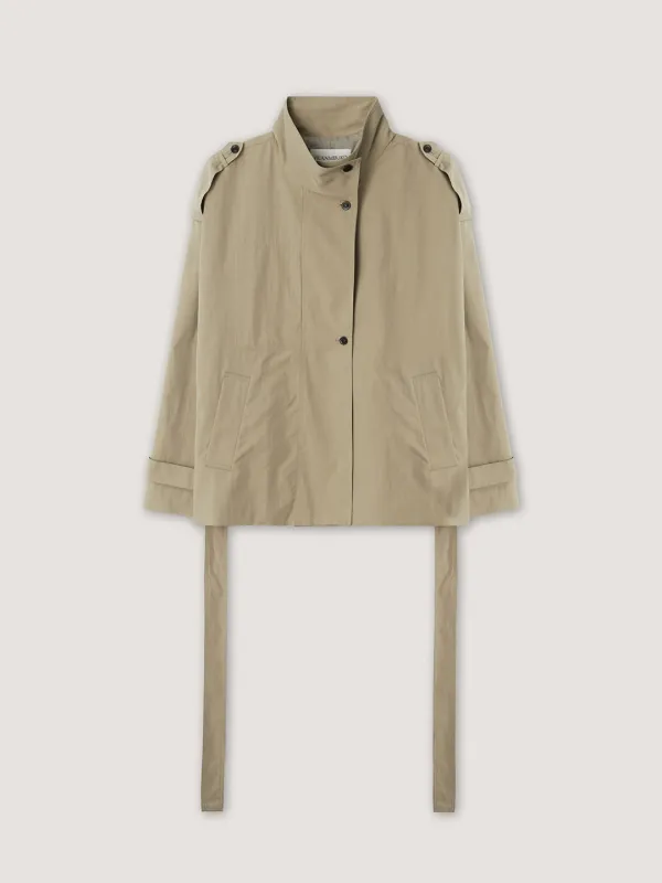 Rue Half Trench Coat - Beige
