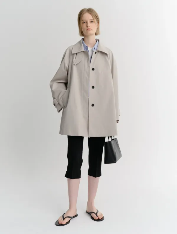 Jude Half Trench Coat (Ash Beige)