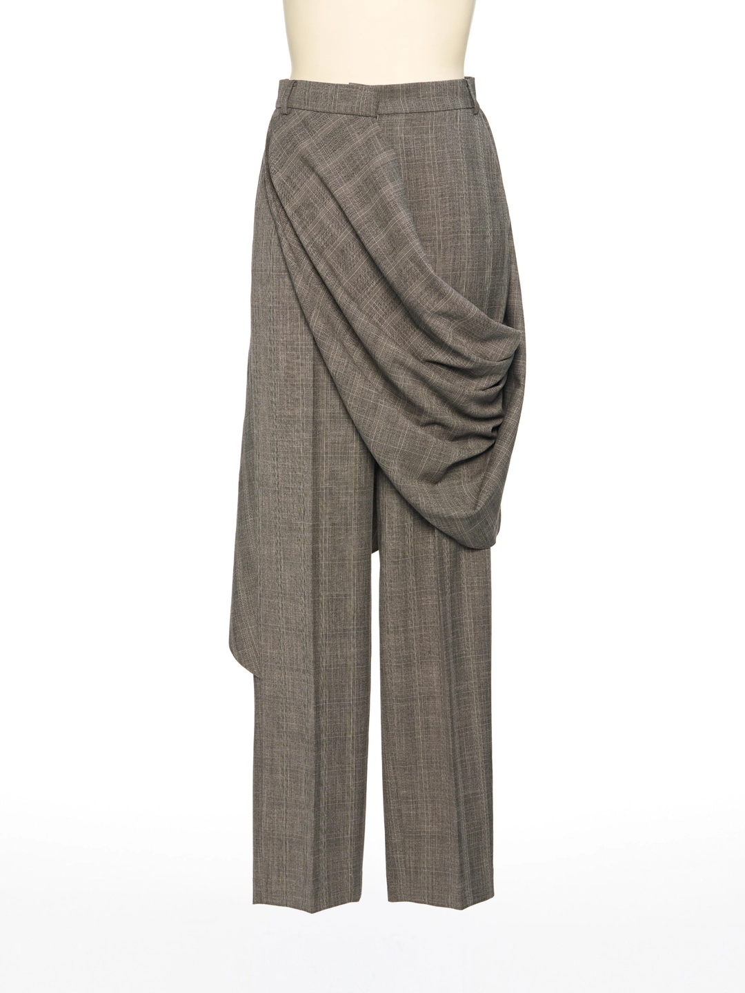 푸쉬버튼 PS26 GRAY CHECK DRAPED TAILORED PANTS 상품 이미지 1