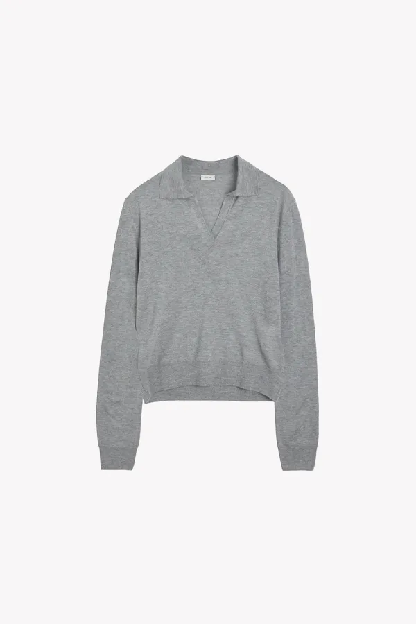 Frel Wool Collar Knit (Melange Gray)