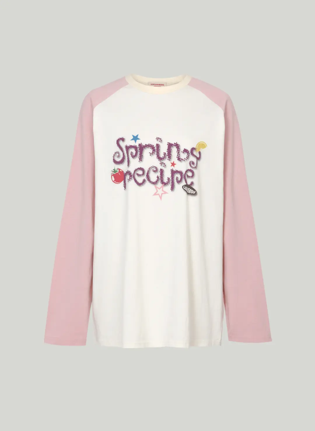 루루서울 Spring Recipe T-Shirt (Funk ver. - Cream Pink) 상품 이미지 3