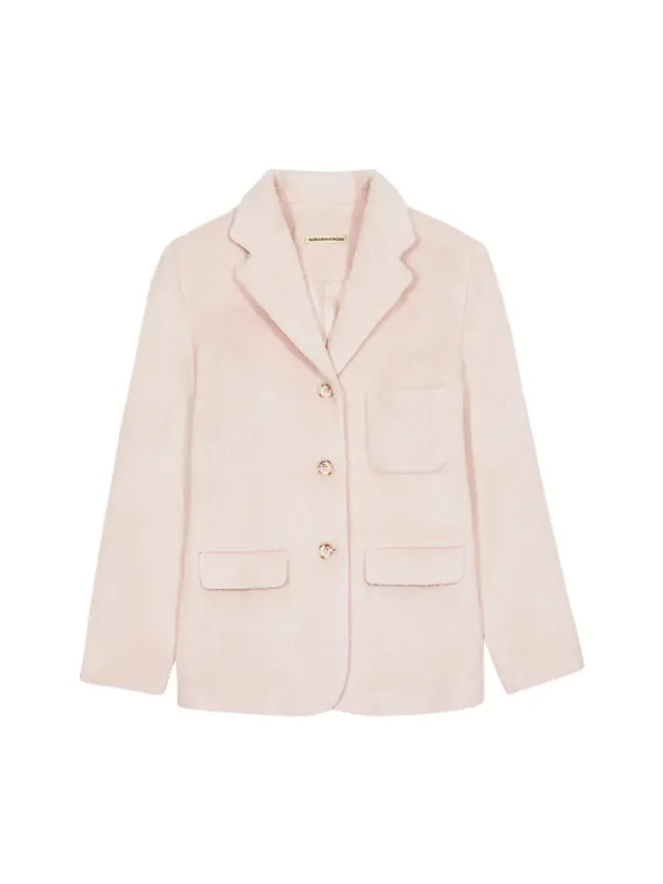 HAIRY WOOL JACKET (LIGHT PINK)