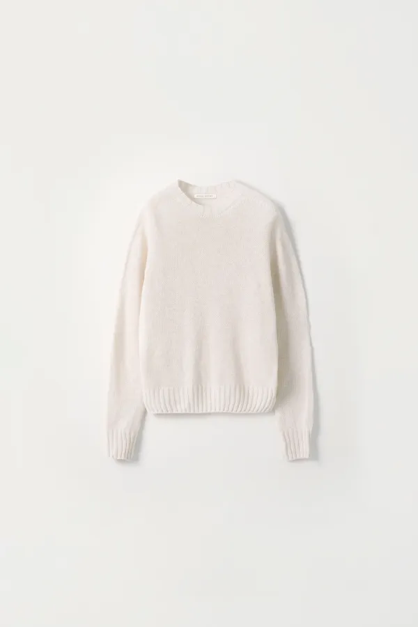 3RD / Light mesh pullover knit (White)