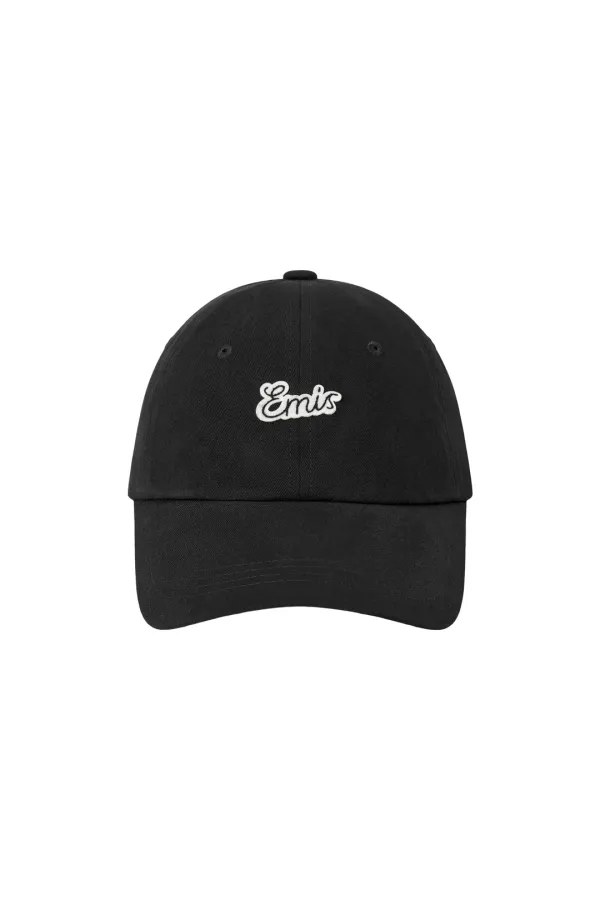 SMALL LINE PATCH BALL CAP-BLACK