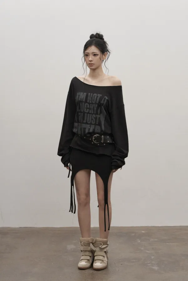 Typo Graphic Top (black)
