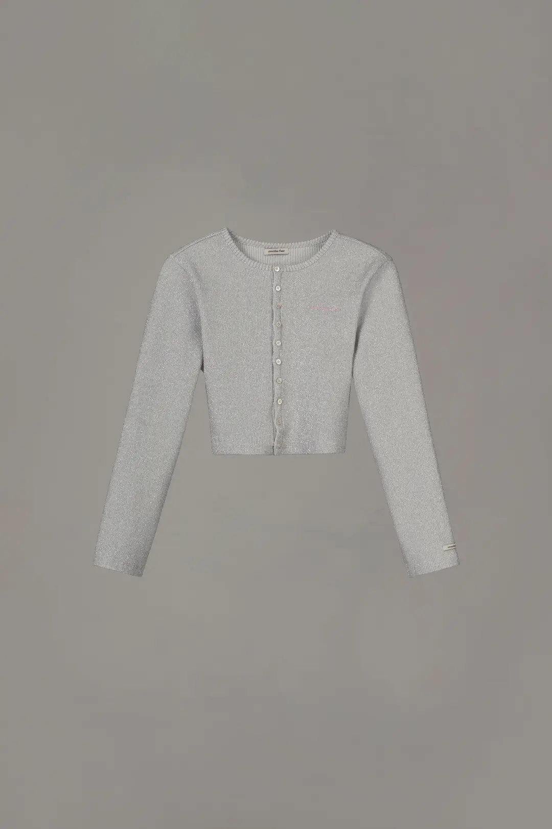 오버듀플레어 GLITTERY JERSEY CARDIGAN_METAL SILVER 상품 이미지 1