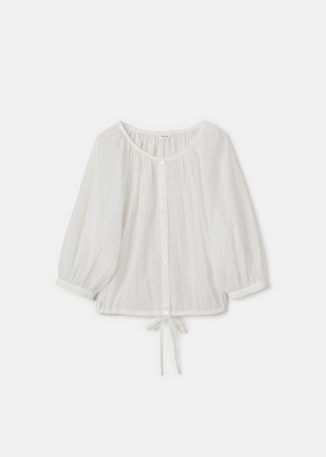 더라이 Shirring String Blouse(White) 상품 이미지 1