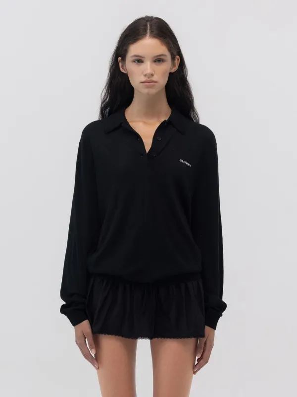 NEST POLO MINI DRESS (BLACK)