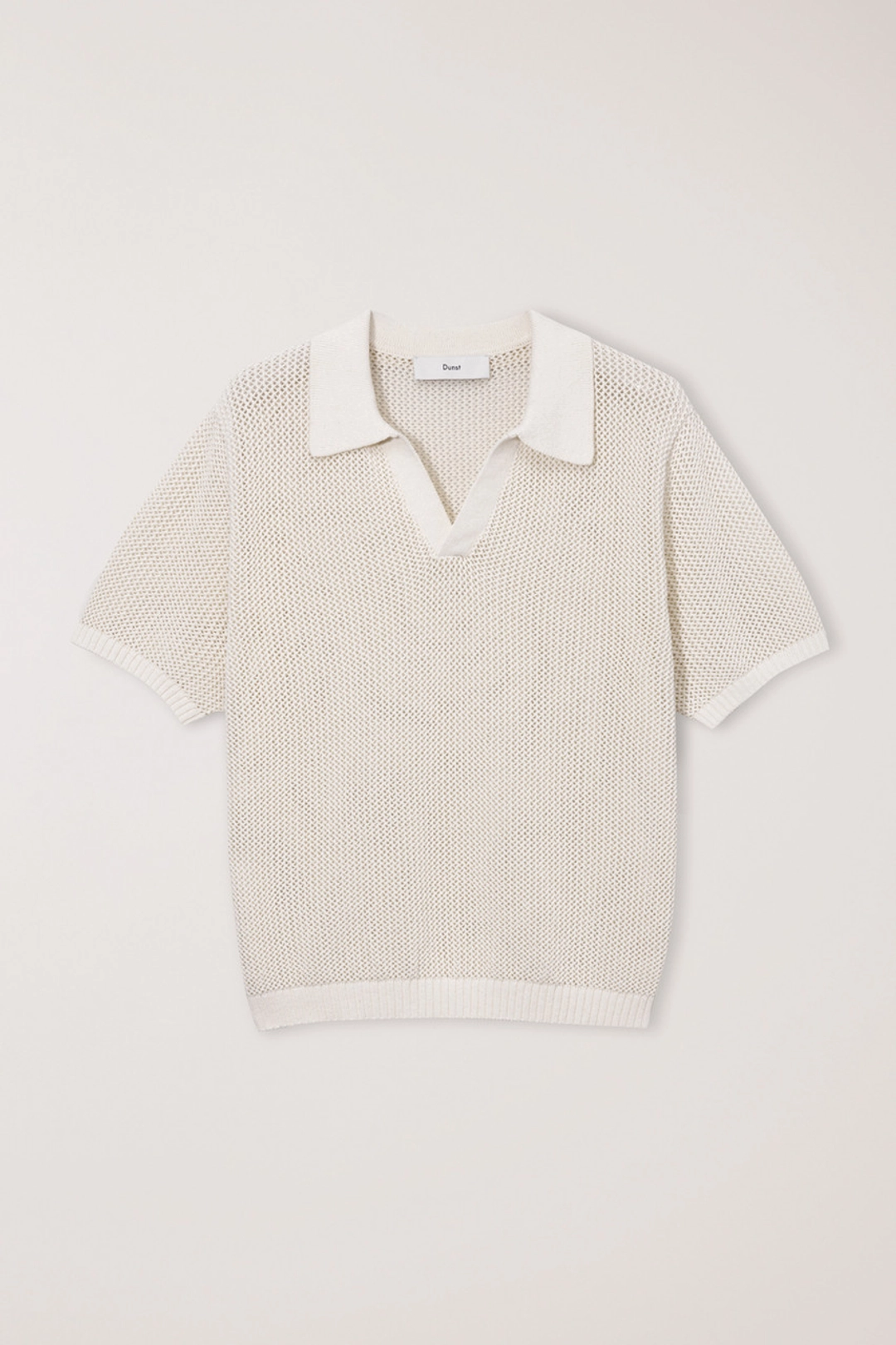 던스트 UNISEX CHUNKY POLO KNIT IVORY_UDSW6B126IV 상품 이미지 1