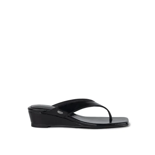 CLEAN WEDGE FLIP-FLOPS / BLACK