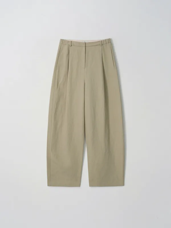 one tuck wide pants (leaf beige)
