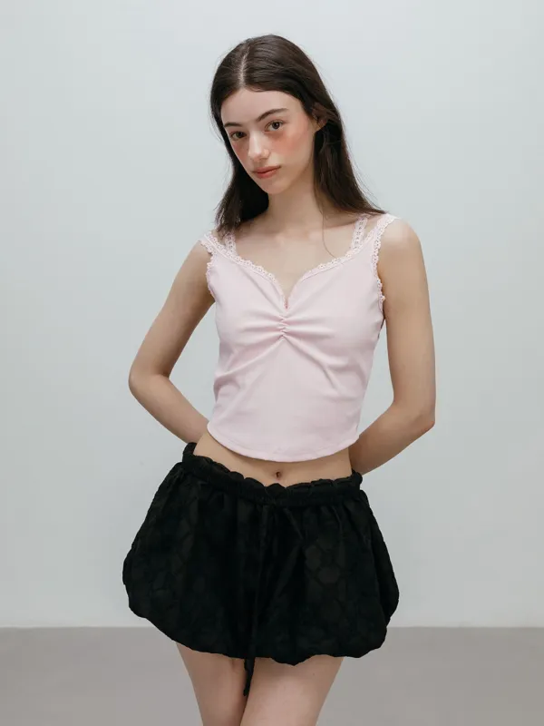 DOUBLE LACE SLEEVELESS / PINK