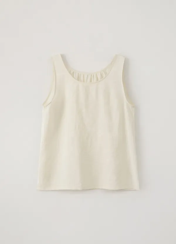 Rayon Sleeveless Top (Cream)